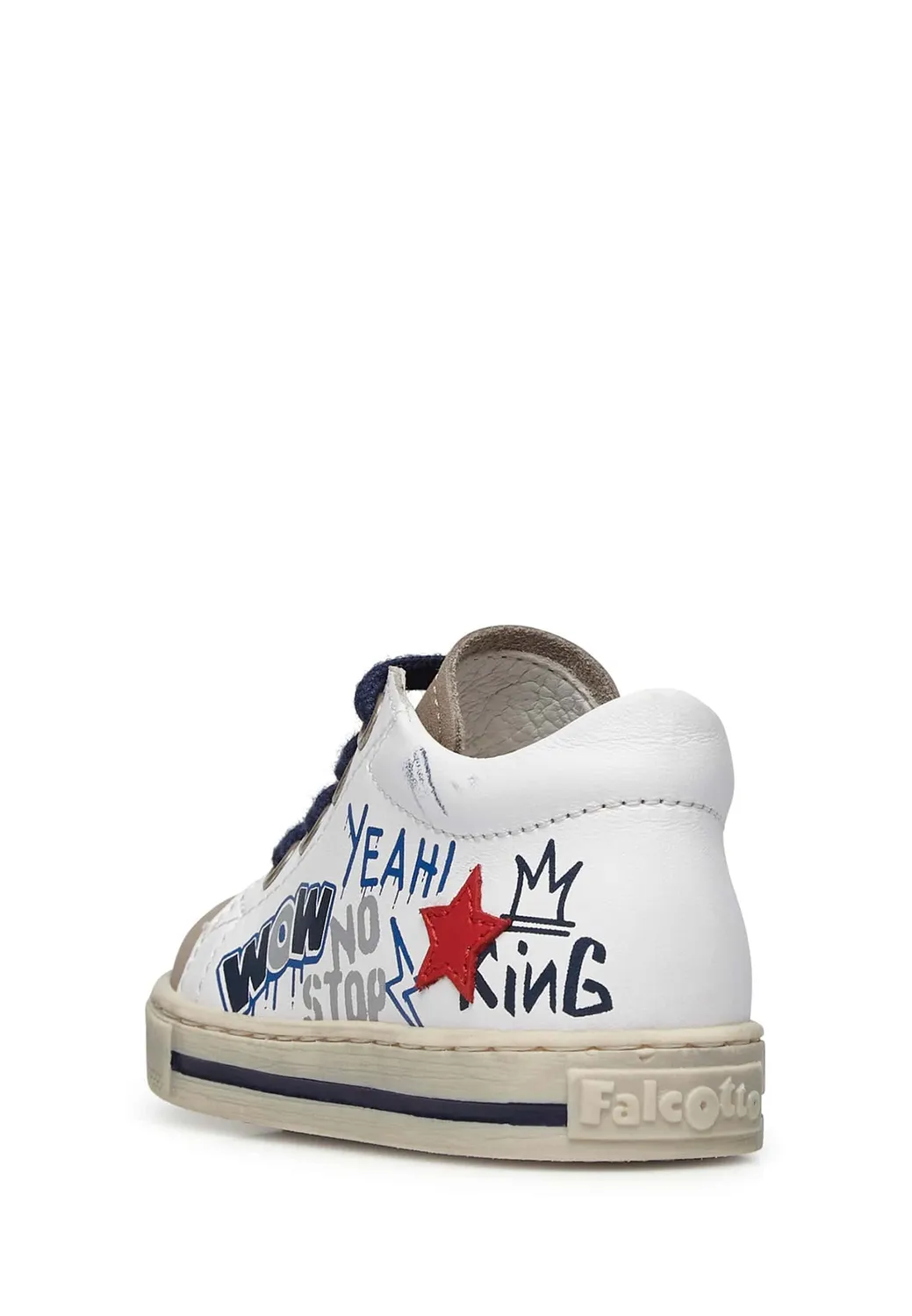 Falcotto Pien baskets cuir gris blanc 24