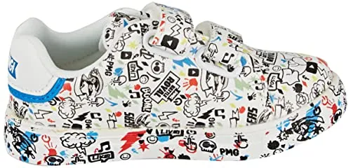 Primigi Lux baskets enfant blanc bleu semelle souple
