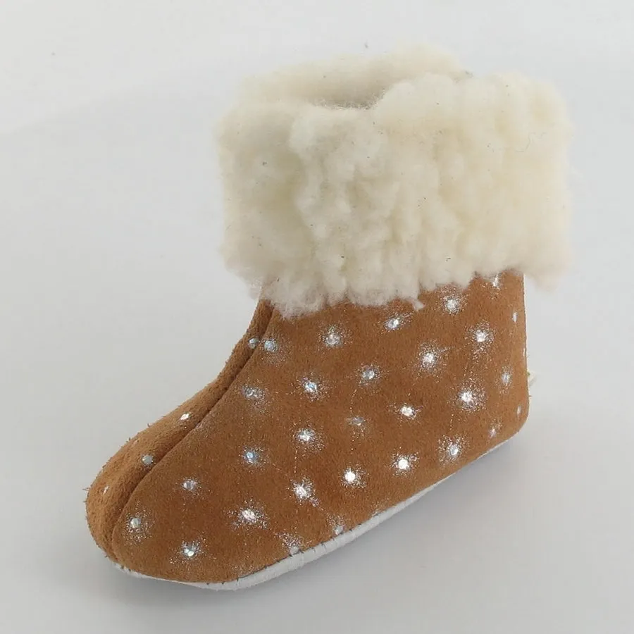 Le Petit Fils du Cordonnier Doge botte chausson bébé cuir pailleté