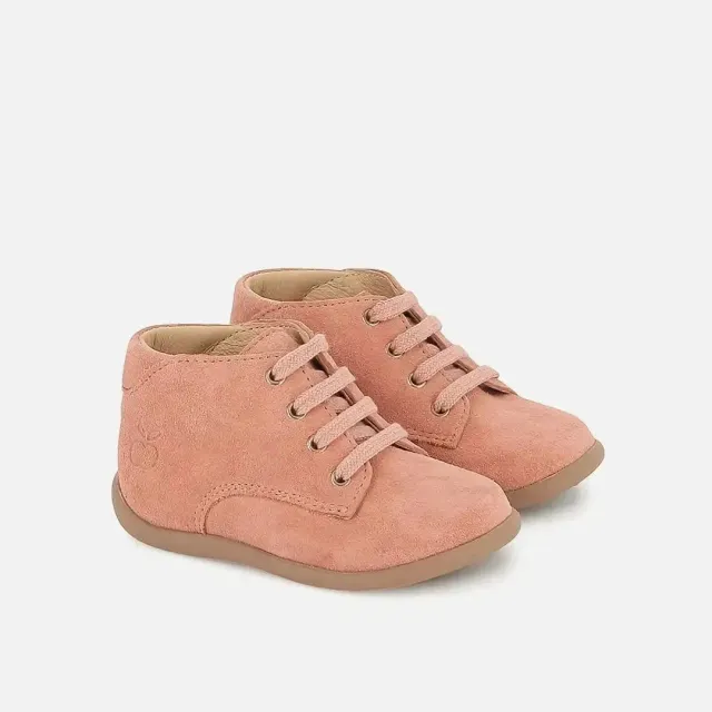 10is Stand-Up Derby chaussure premiers pas cuir rose