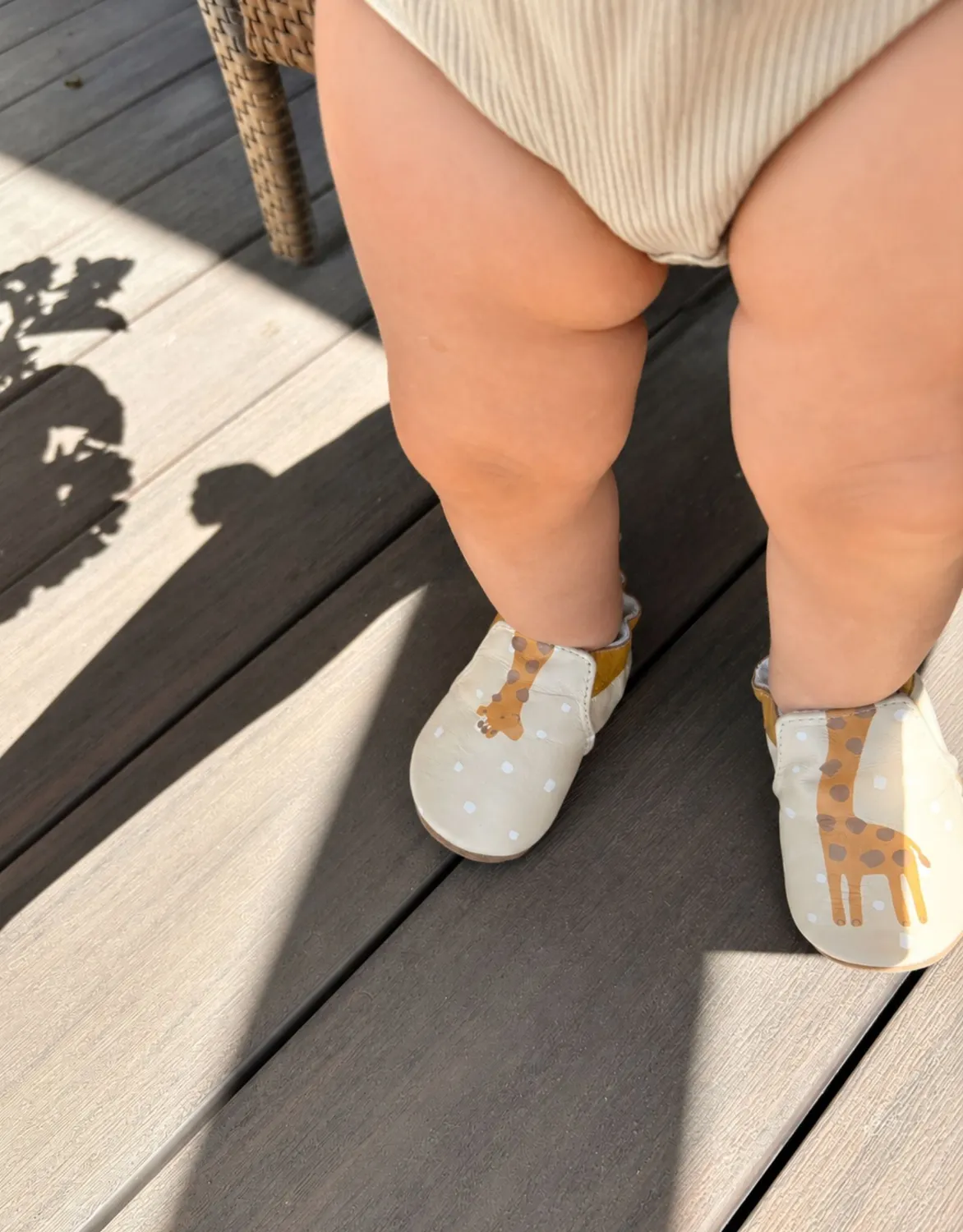 Robeez Soft Soles Spotted A Cutie chaussons girafe beige