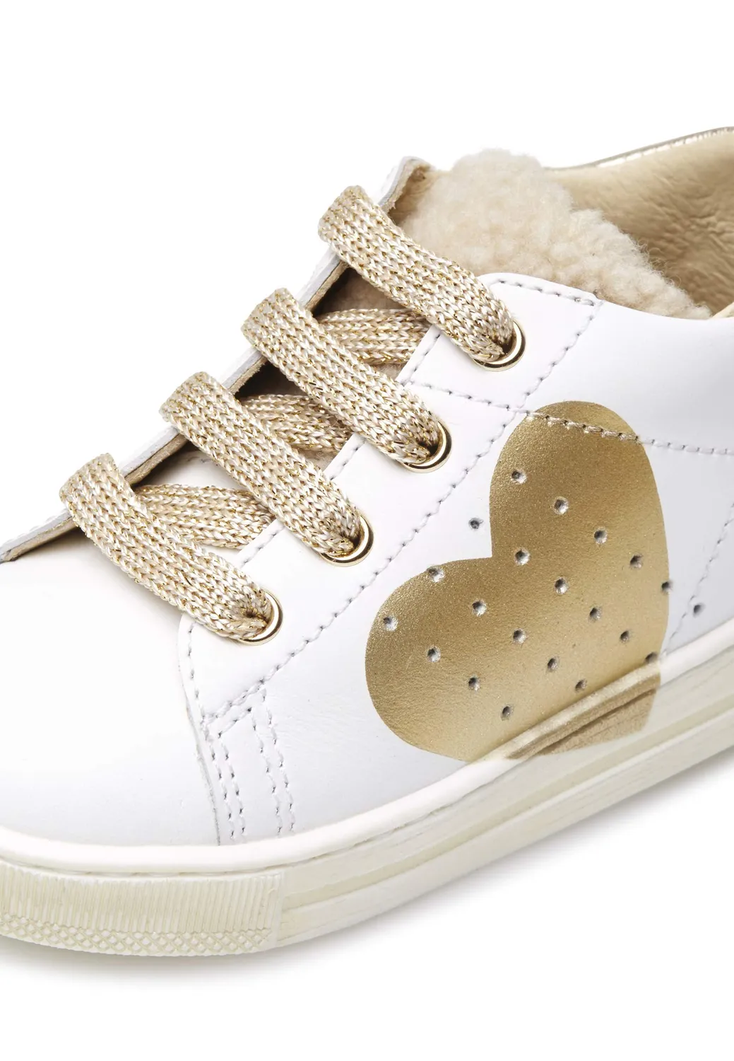 Falcotto Heart sneakers basses fille cuir blanc