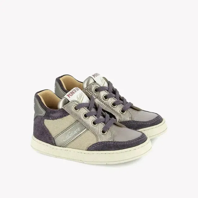 10is Mousse Racing baskets cuir fille