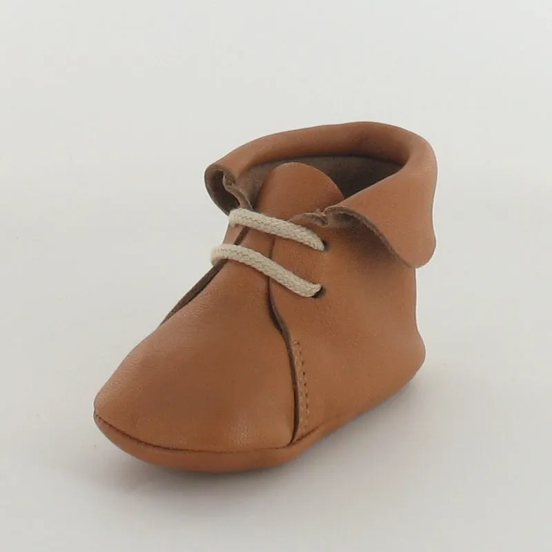 Le Petit Fils du Cordonnier Dandy chausson cuir bio camel souple
