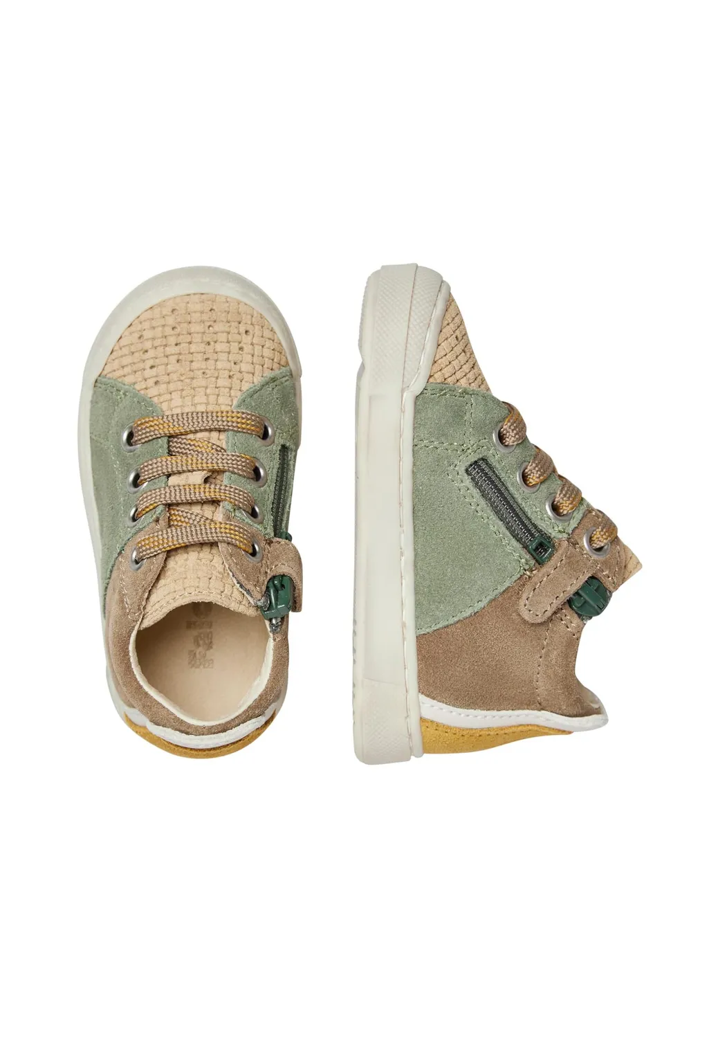 Falcotto Fabron Zip baskets daim garçon bicolore