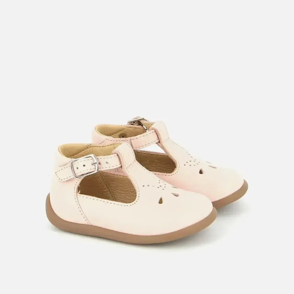 10is STAND-UP SALOME chaussures premiers pas rose clair cuir
