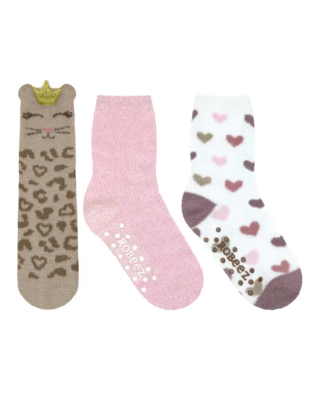 Robeez Princess Cat Cozies chaussettes enfant lot 3 motif chat
