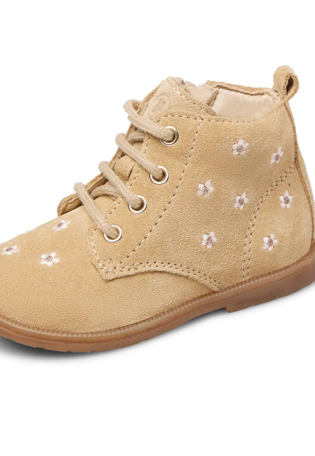 FALCOTTO Bottines en suède avec lacets et fermeture éclair