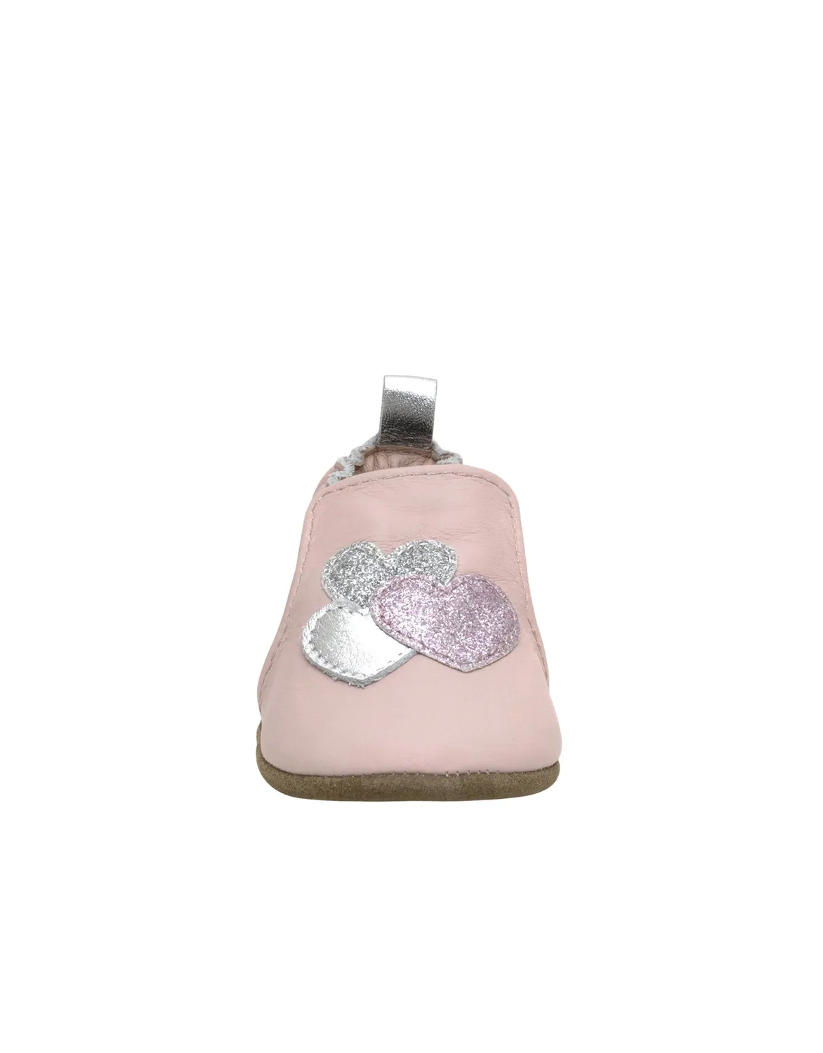 Robeez Soft Soles Heart Sparkle chaussons bébé rose cuir