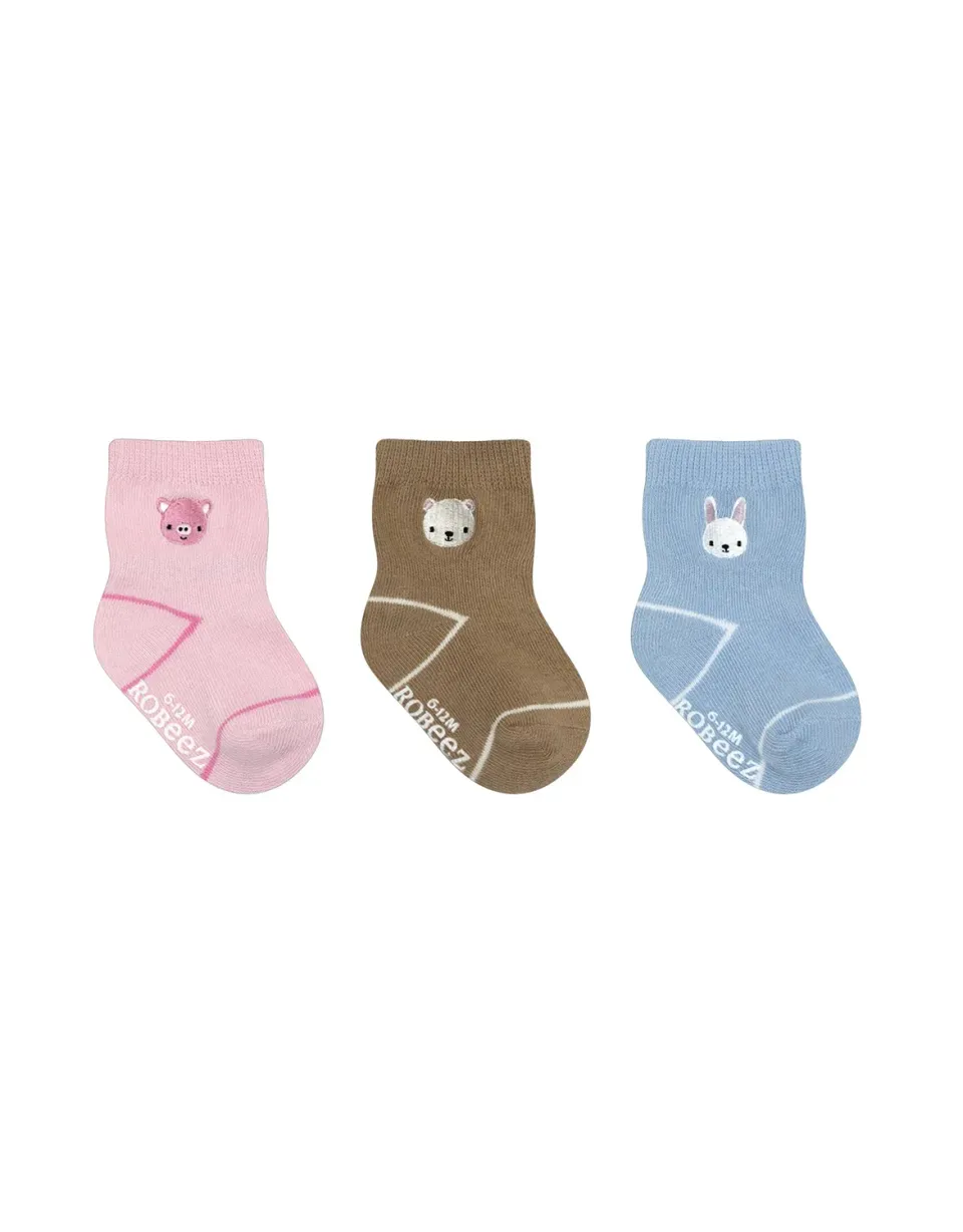 Robeez Tiny Critters chaussettes bébé lot de 3 animaux