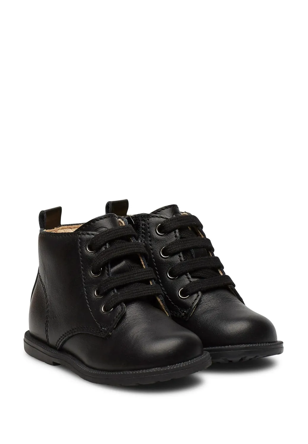 FALCOTTO bottines en cuir à lacets et zip