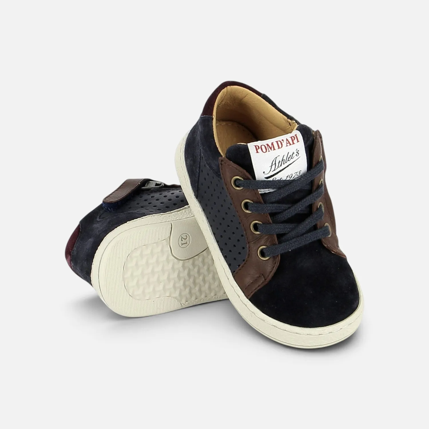 Pom d'Api Mousse Lace Perfo baskets cuir