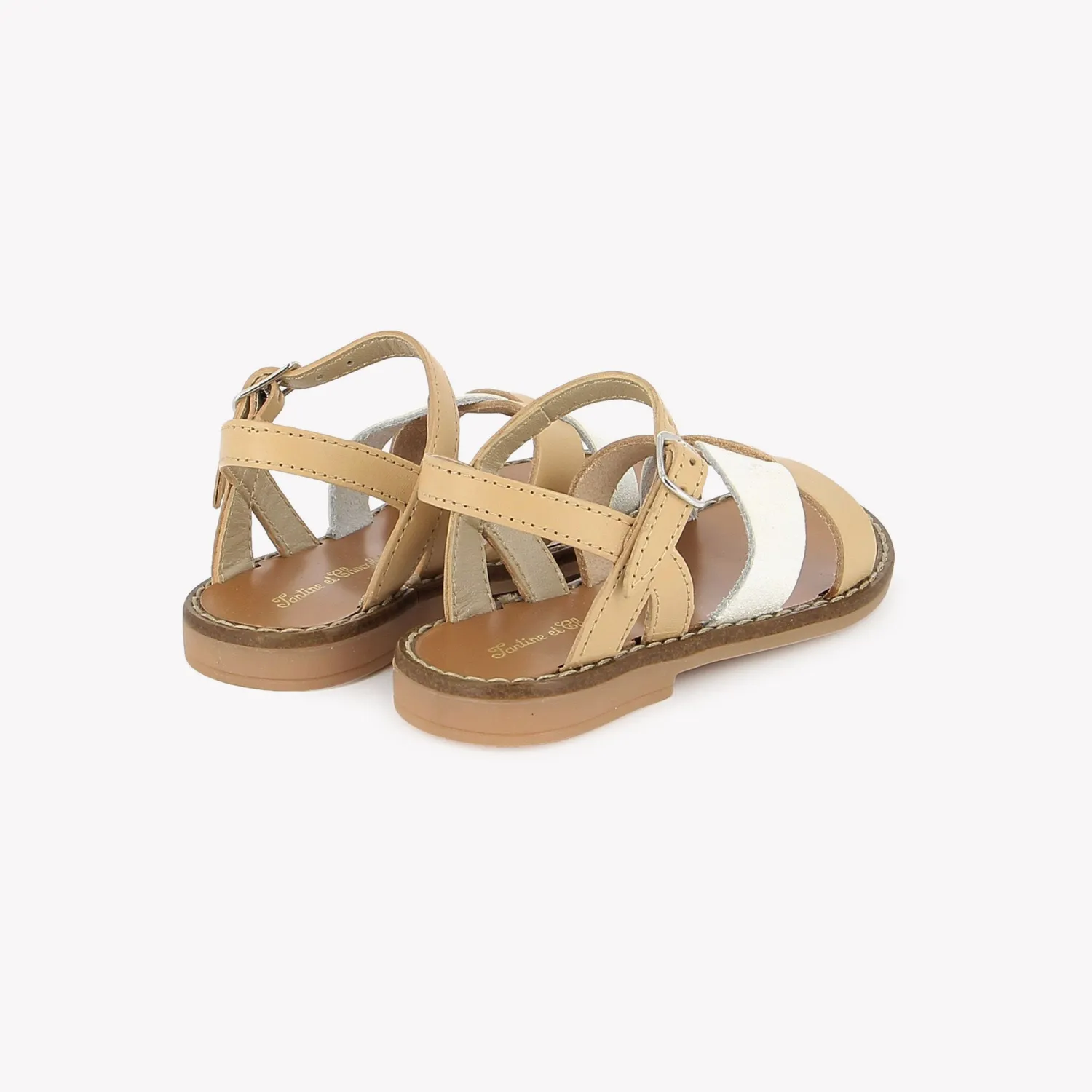 10is T&C 10 Lili sandales cuir tressé