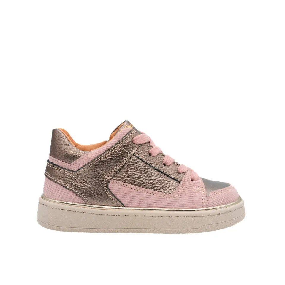 Babybotte Kassilia chaussure lacets fille rose cuir
