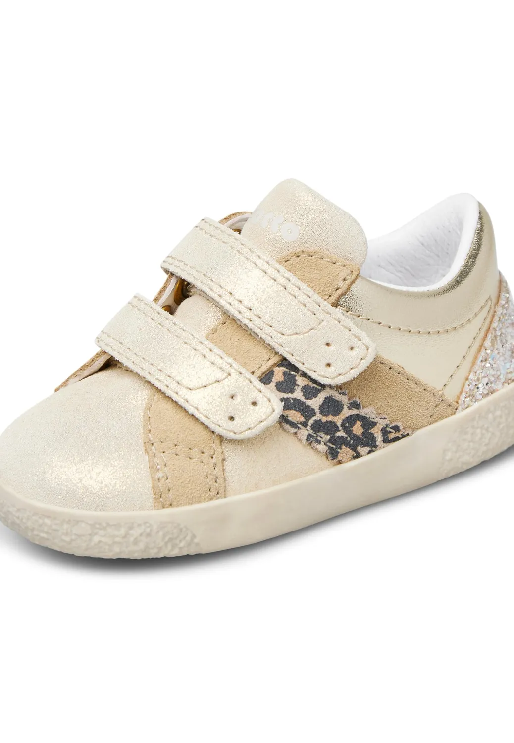 Falcotto baskets cuir daim enfant scratch