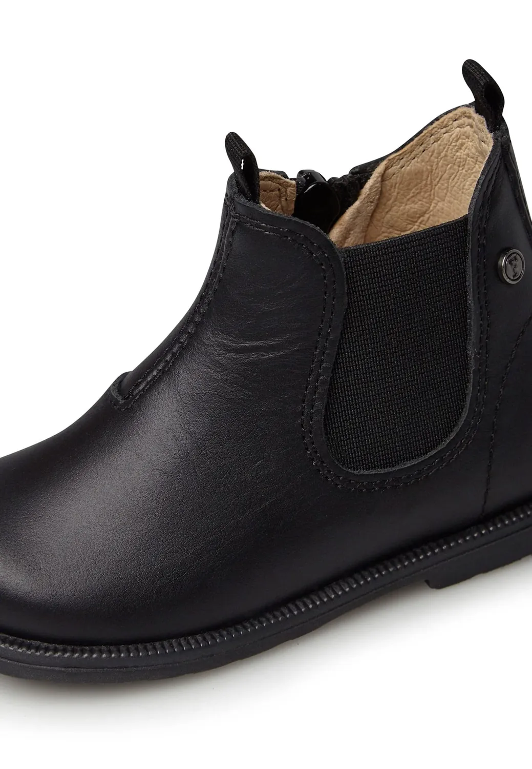 Falcotto bottines cuir verni zip élastique premiers pas