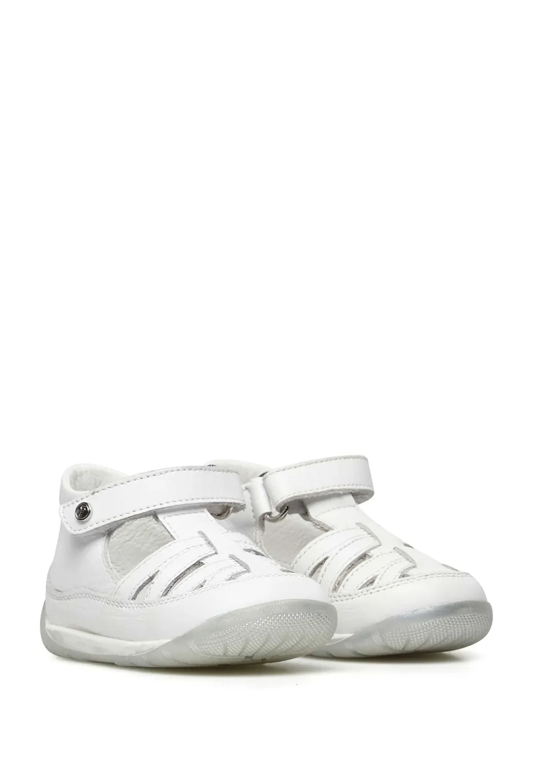 Falcotto Mipos sandales enfant cuir blanc velcro