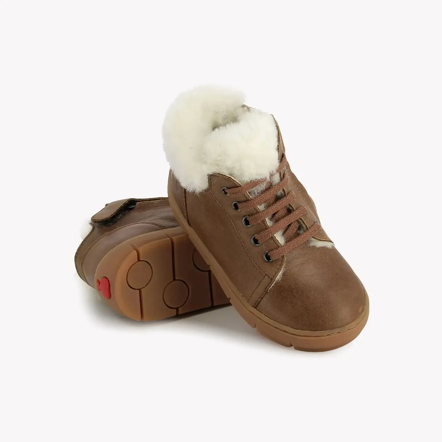 10is Start Top Fur baskets garçon marron cuir
