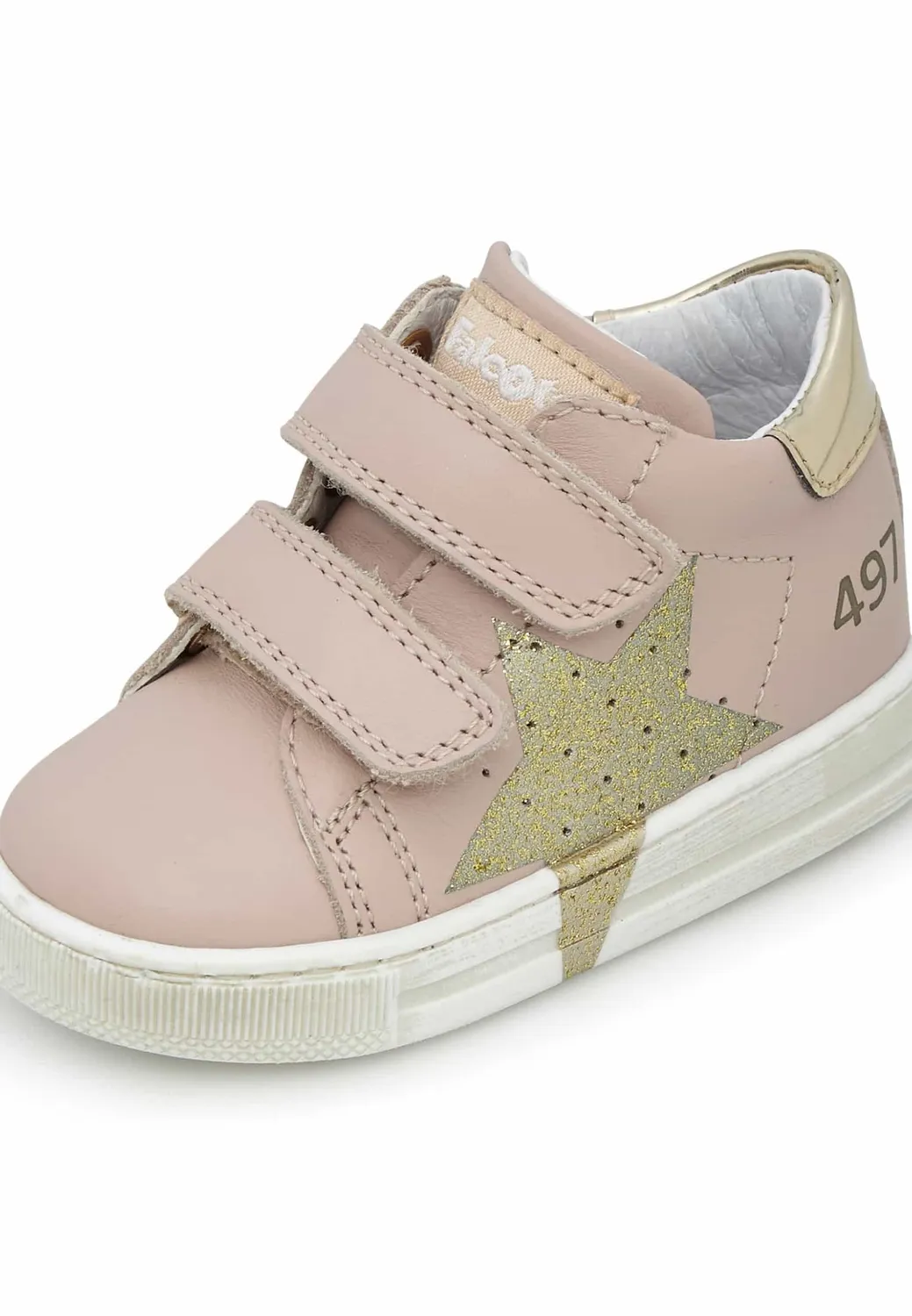 Falcotto Fille Salazar V baskets en cuir à double velcro