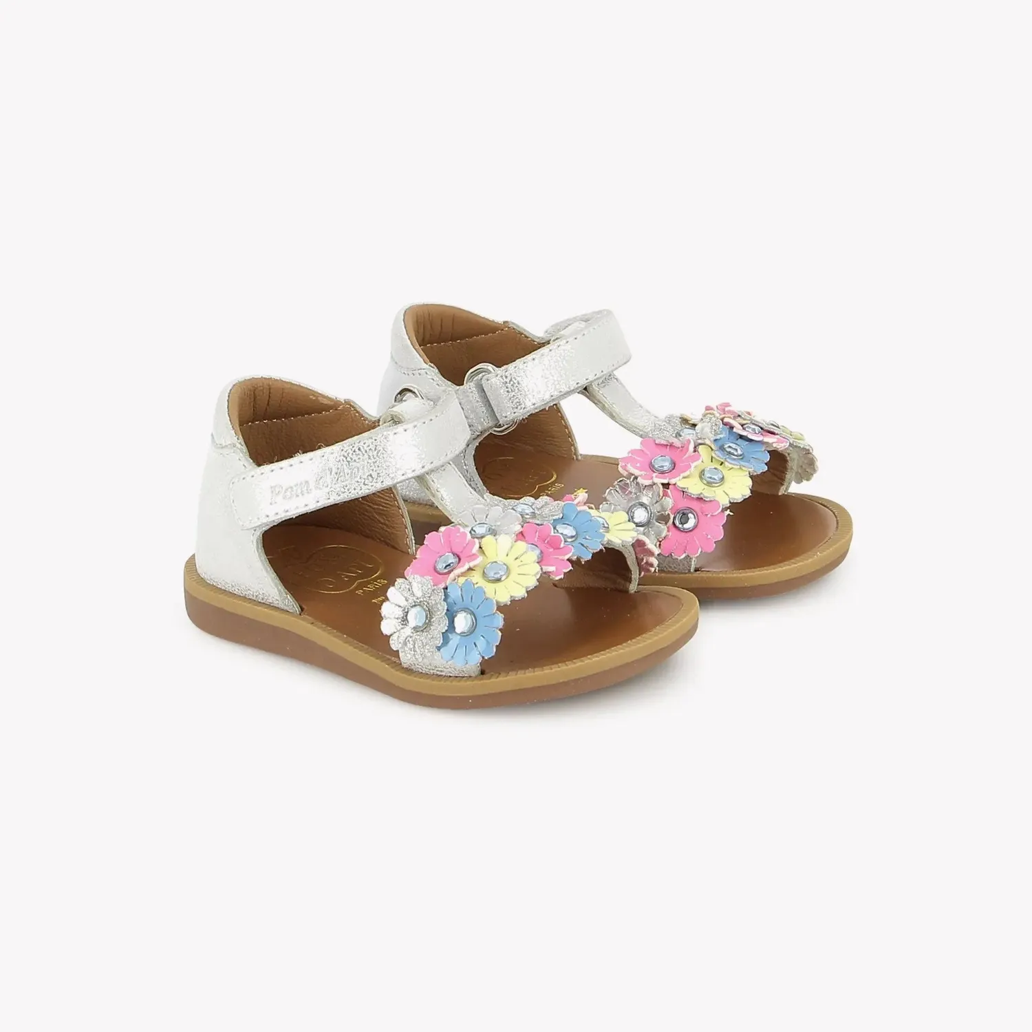 10is Poppy Strass Flowers sandales premiers pas fille