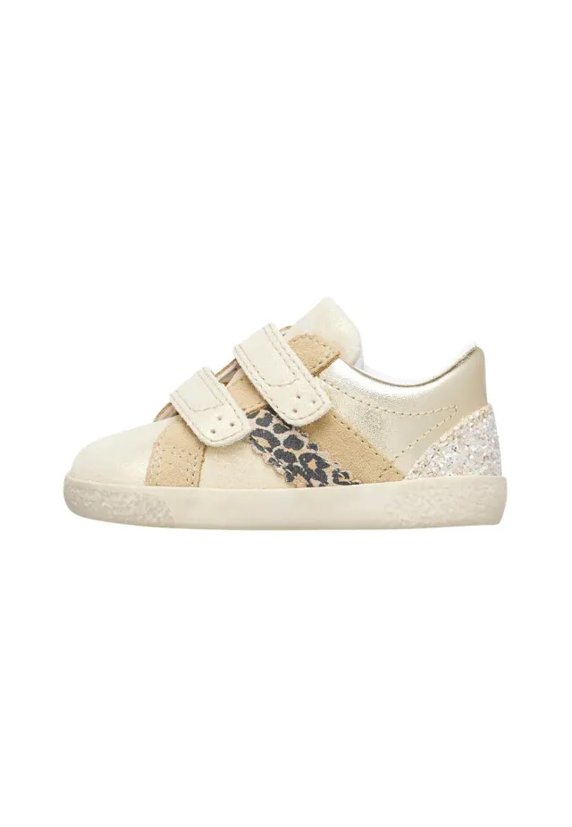 Falcotto baskets cuir daim enfant scratch