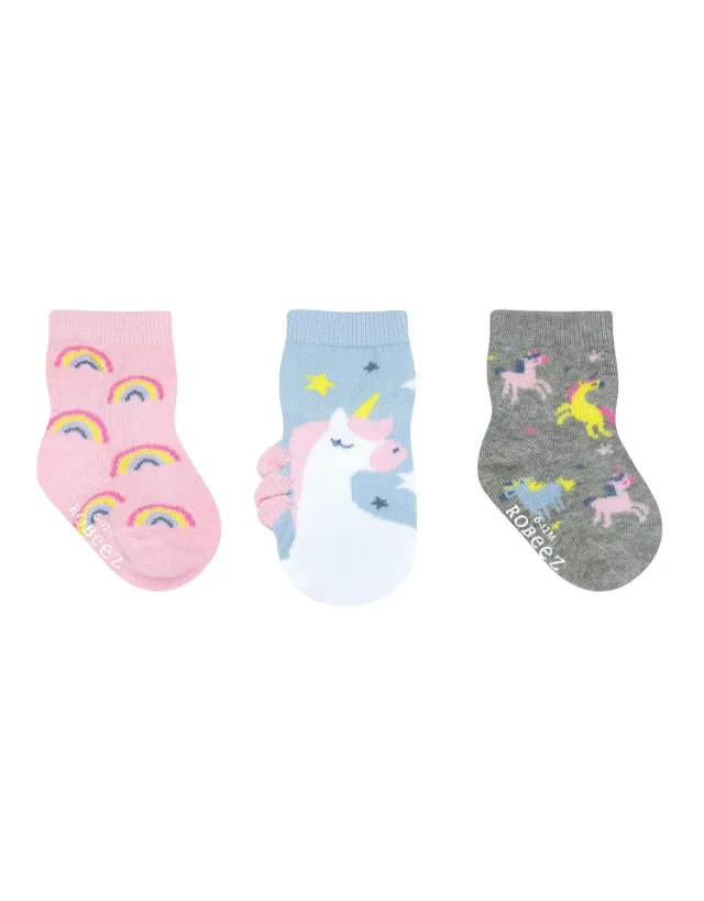Robeez Believe In Magic chaussettes bébé 3 paires pastel