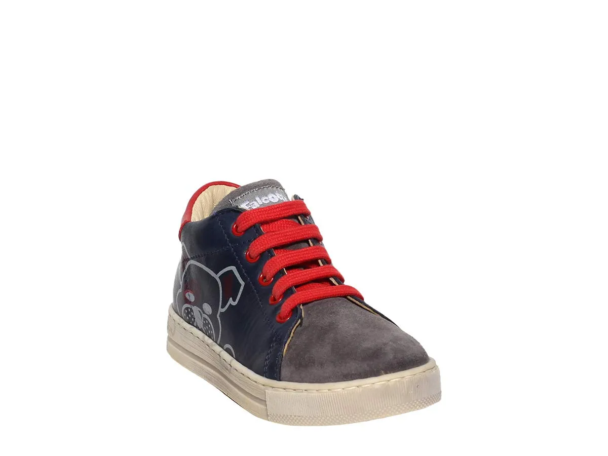 Falcotto Sam sneakers cuir camoscio enfant