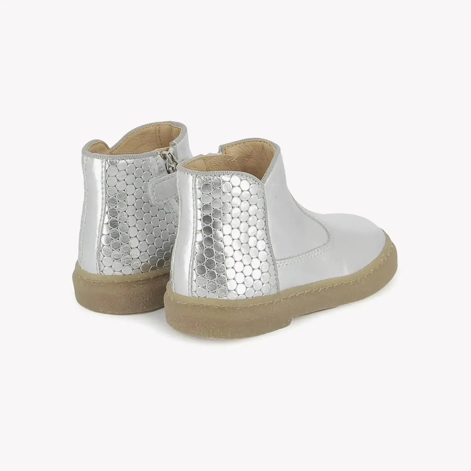10is Trix Back bottines fille argenté bi-matière