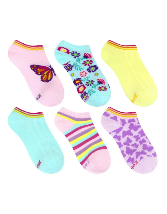 Robeez Spread Your Wings socquettes invisibles lot de 6 pastel