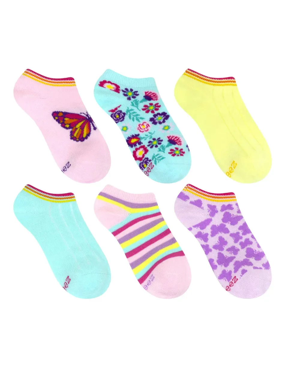 Robeez Spread Your Wings socquettes invisibles lot de 6 pastel
