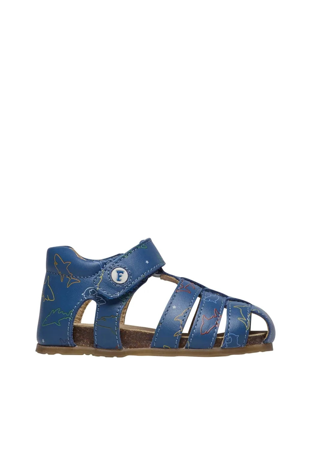 Falcotto sandale semi-fermée cuir bleu 19 EU