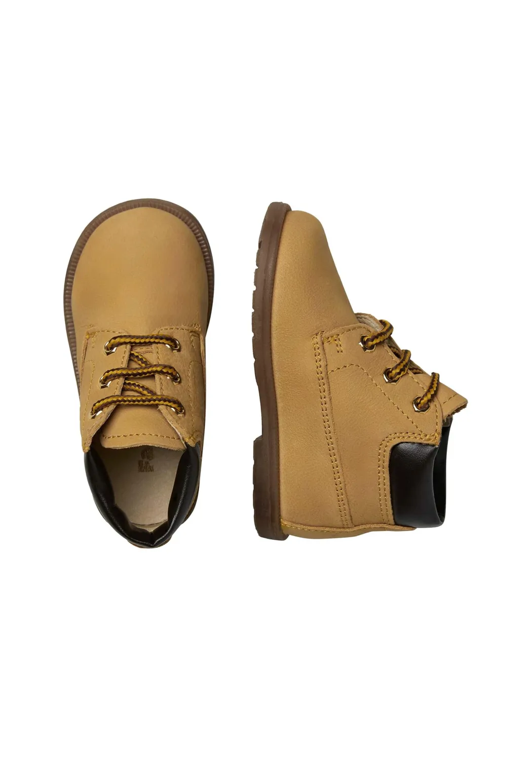 Falcotto Bottines cuir nubuck enfant à lacets