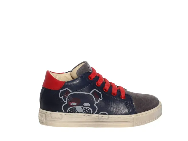 Falcotto Sam sneakers cuir camoscio enfant