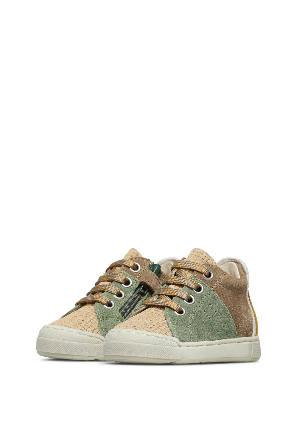 Falcotto Fabron Zip baskets daim garçon bicolore