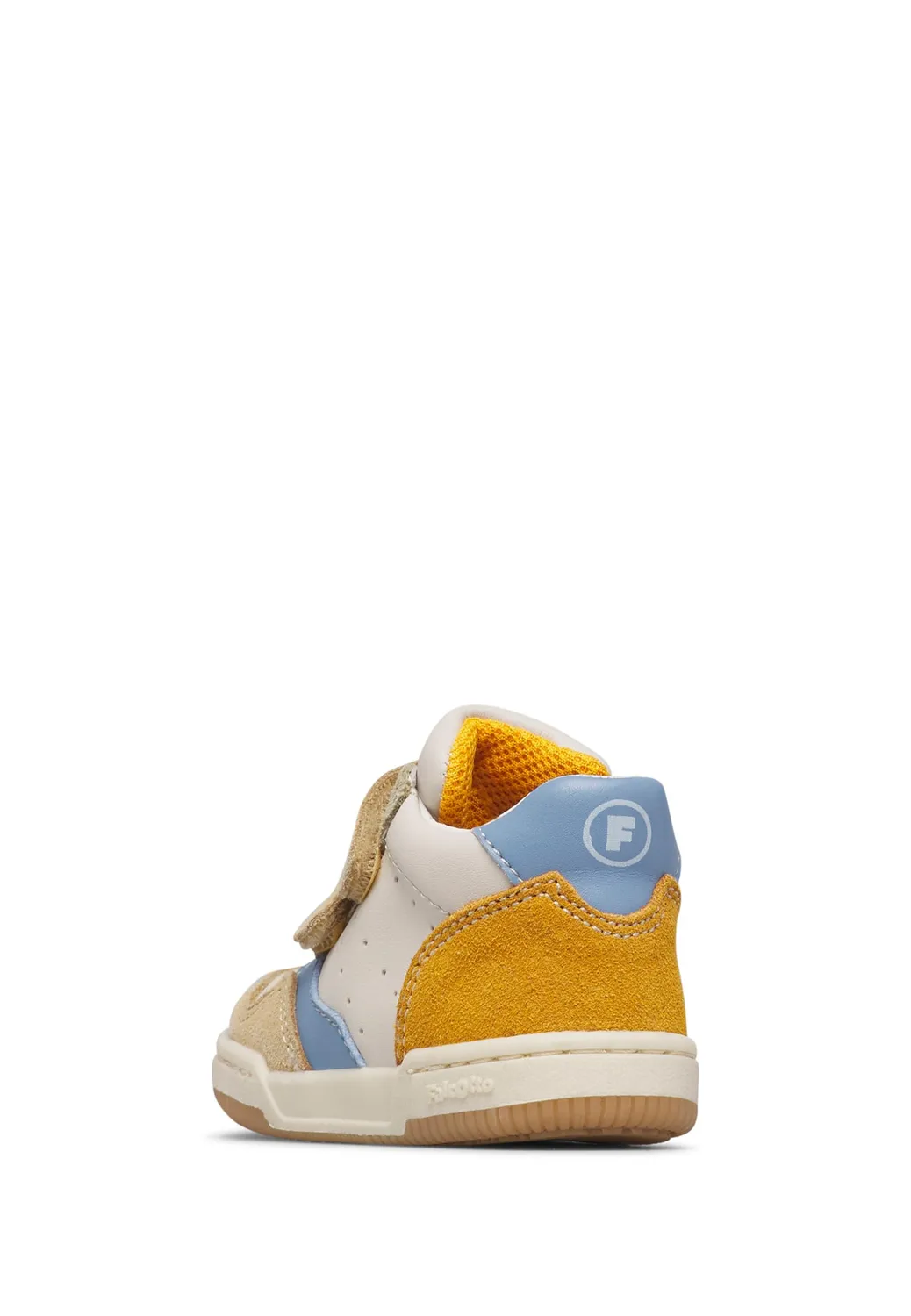 Falcotto Baskets Cuir Suède Enfant Double Velcro