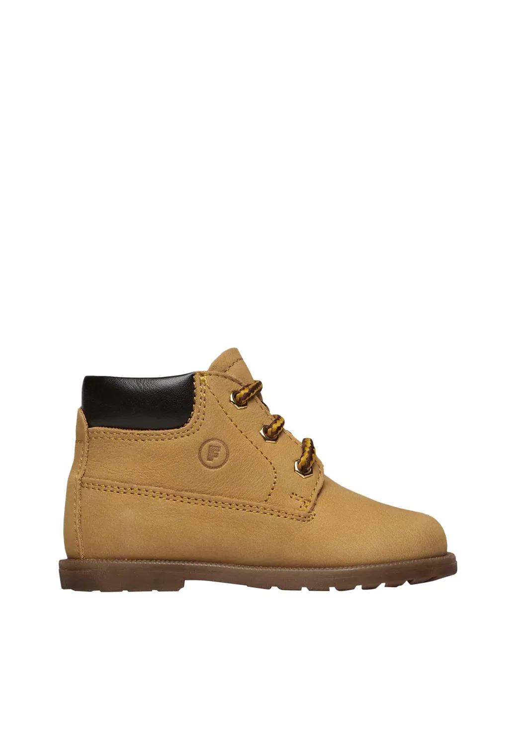 Falcotto Bottines cuir nubuck enfant à lacets