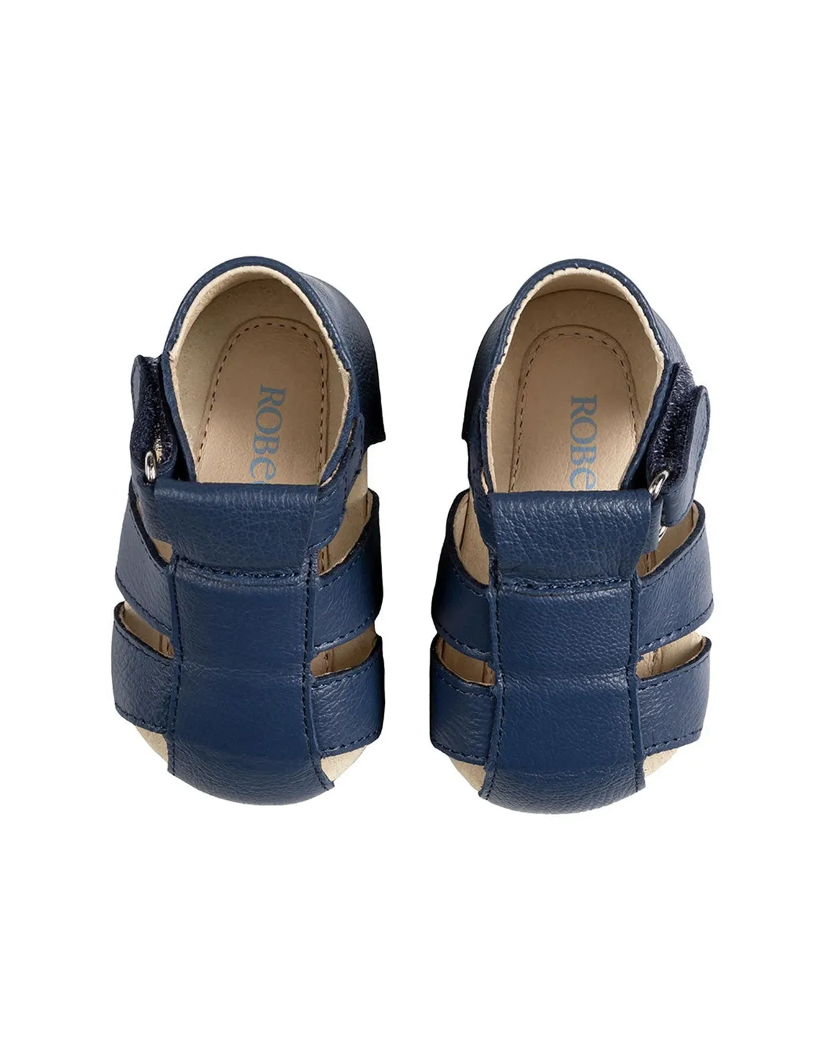 Robeez First Kicks Matthew sandales bébé marine cuir souple