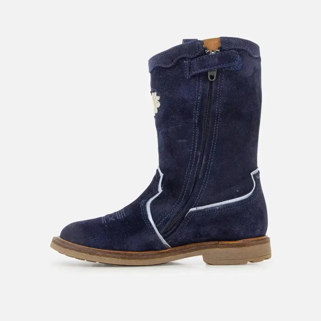 10is Sister Wendy Flo boots marine fleuri fille