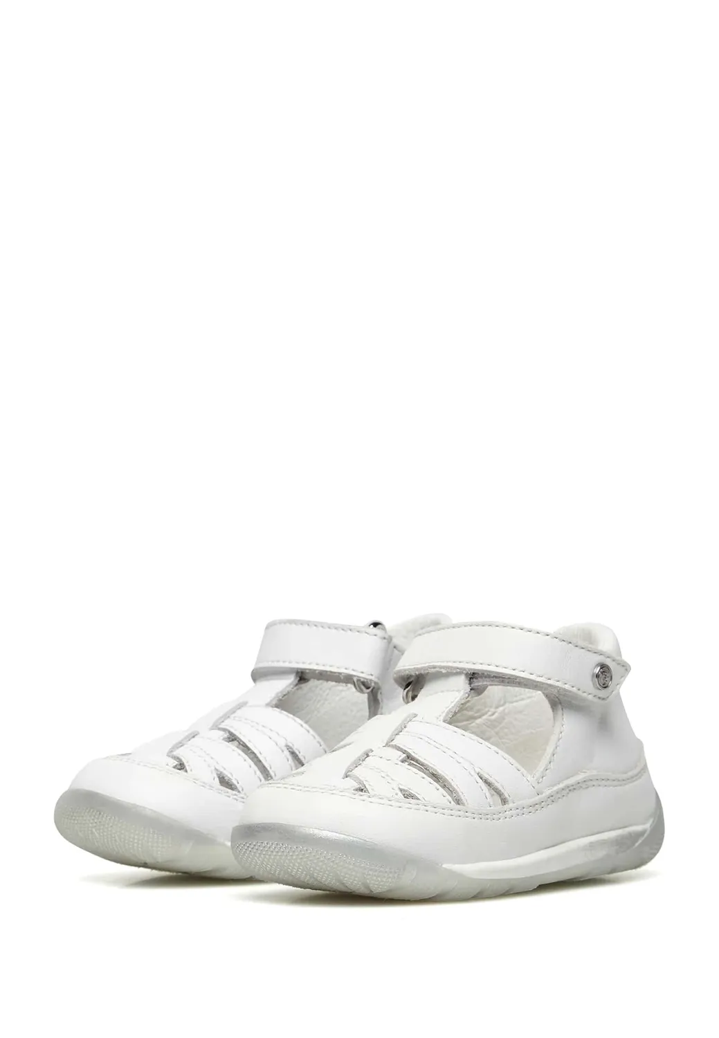 Falcotto Mipos sandales enfant cuir blanc velcro