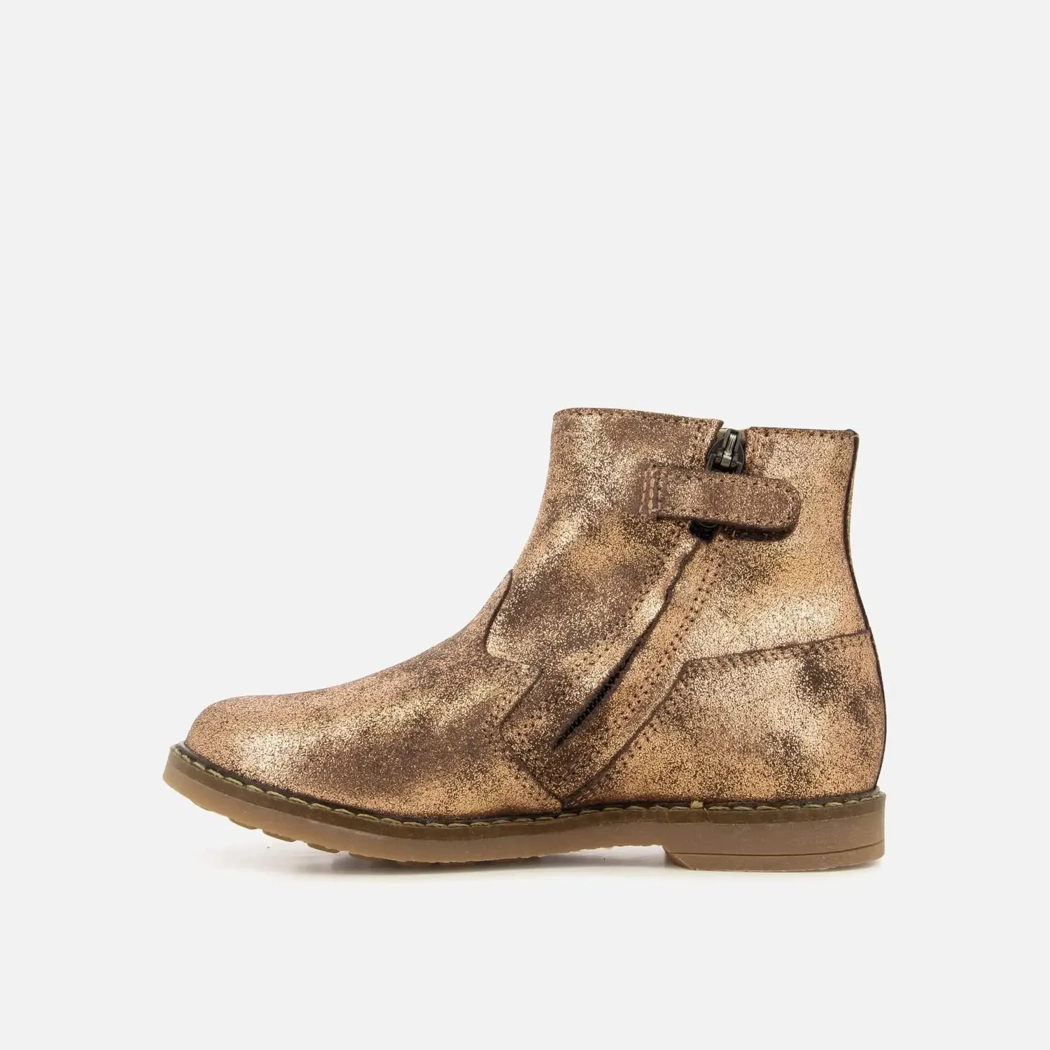 10is Trip Boots bottines fille marron zip