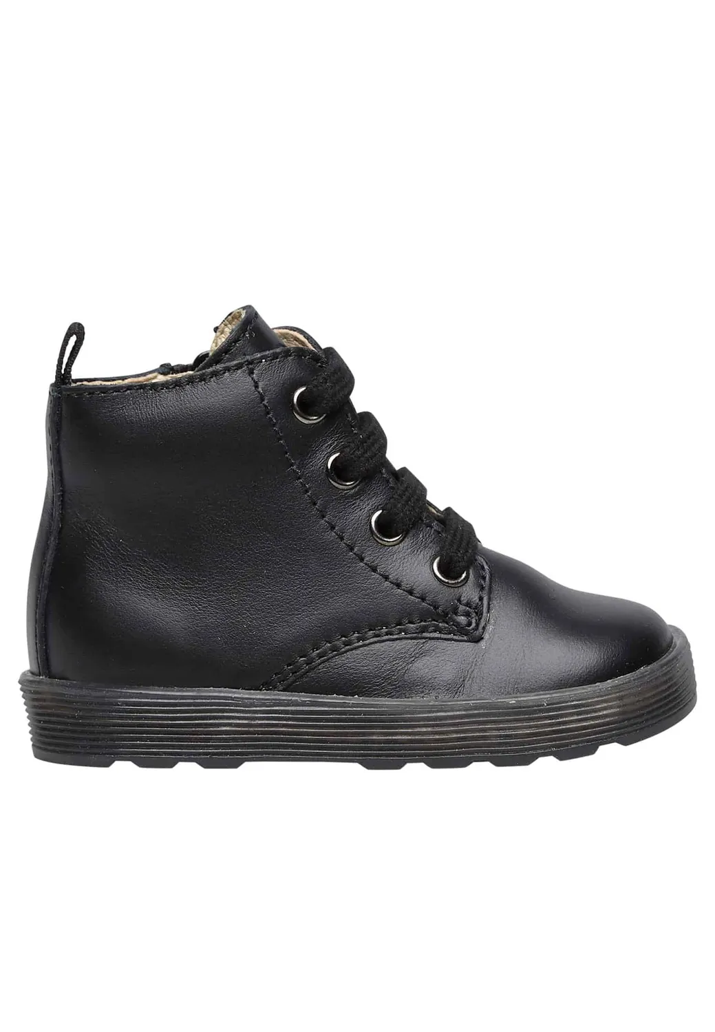 Falcotto bottine lacet cuir veau enfant zippée