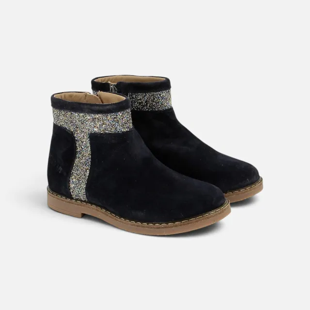 10is Trip Trott boots fille velours glitter zip