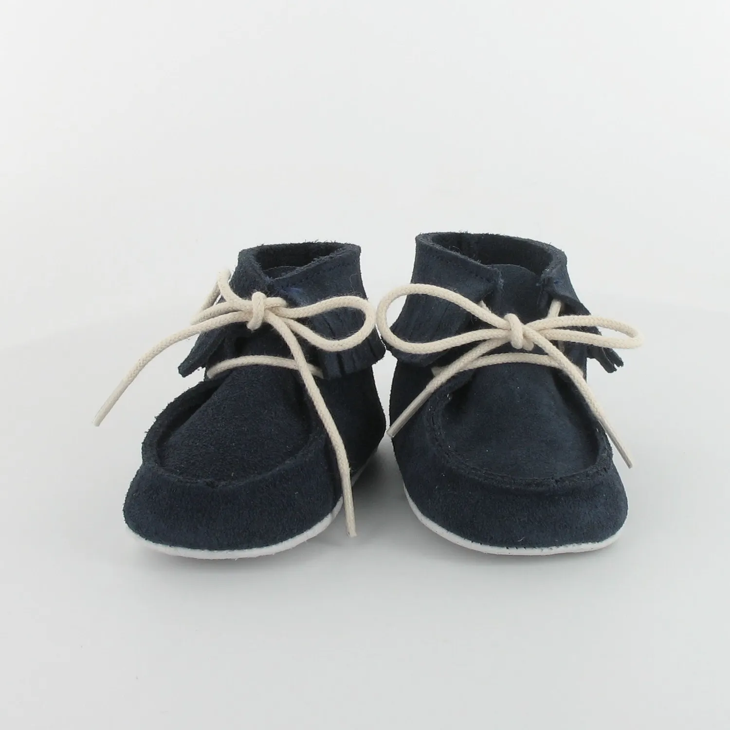 Le Petit Fils du Cordonnier Dolmen chausson bébé cuir à franges