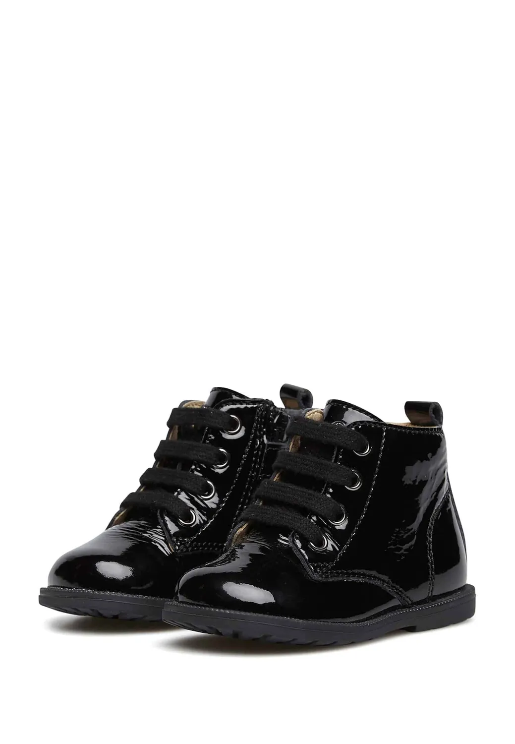Falcotto ROBIN NEW bottines vernies à lacets noires 20