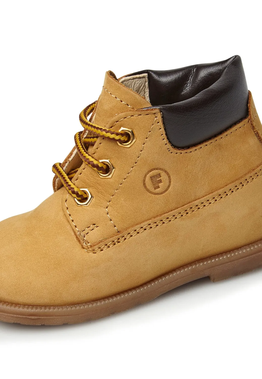FALCOTTO Stambecco bottes enfant en nubuck maïs