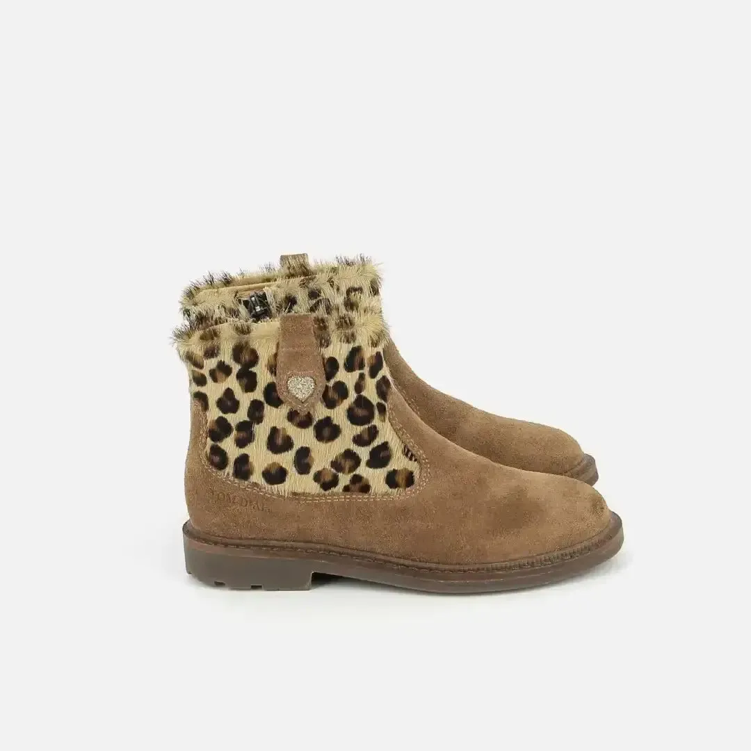 10is Sister Boot Cover bottine fille velours zip