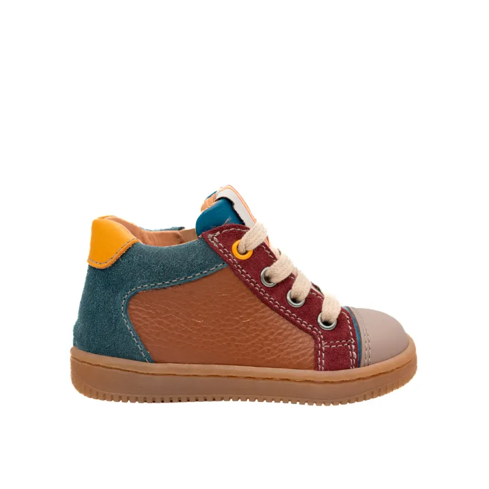 Babybotte Fred Cognac Chaussure Bébé Cuir à Lacets
