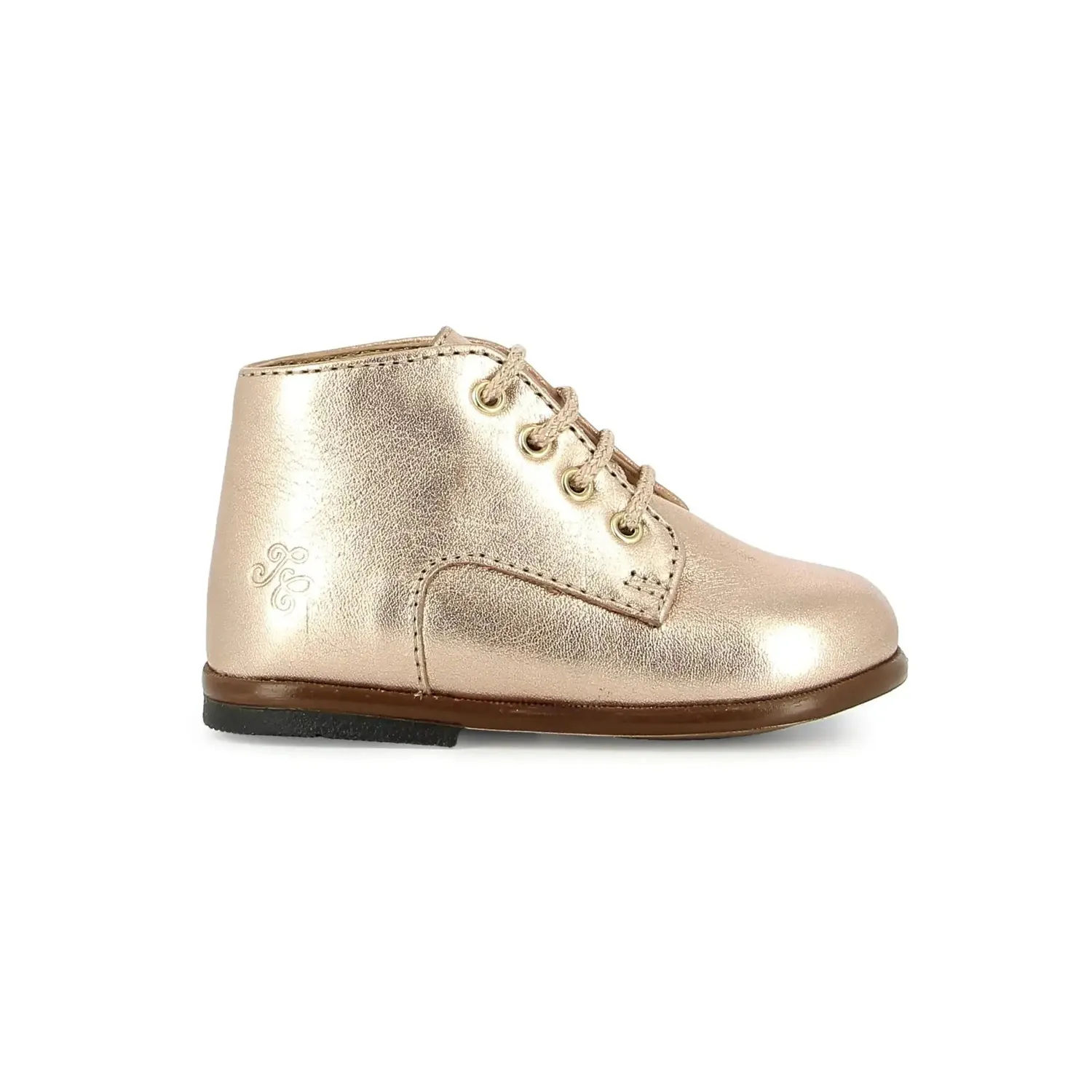 10is TC 1 DERBY chaussures premiers pas Copper cuir métallisé