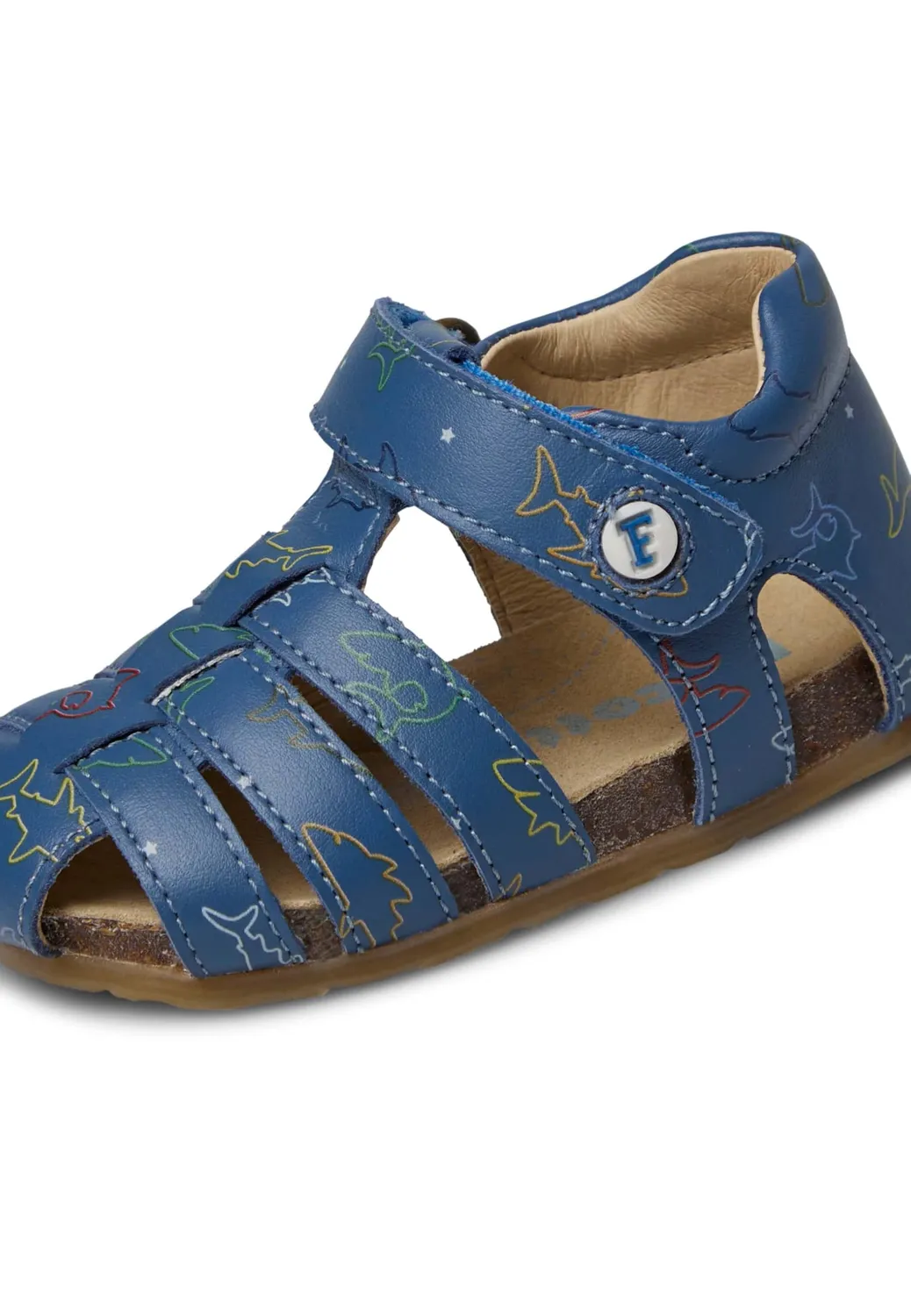 Falcotto sandale semi-fermée cuir bleu 19 EU