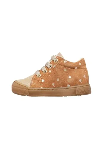 Falcotto baskets enfant suède coeurs zip lacets